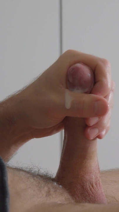 Must-see moment from "Hot dirty horny pervert Bi-curious Guy Jerking off his nice hard cock and hope someone watch him explode"
