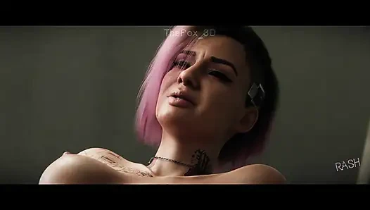 Cyberpunk 2077 - Judy Alvarez WM volle Farbe Grading (Ton) Rashnemain Animation 3D Hentai