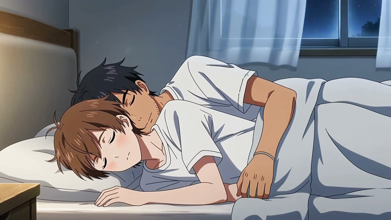 Two anime gay boy fuck on bed