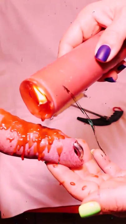 CBT extreme! Medioeval instruments for cock! Lady Morgana cages Slave F's cock without mercy! | Clip 3