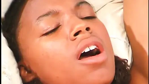 Two black cheerleader babes suck and fuck cock like pros