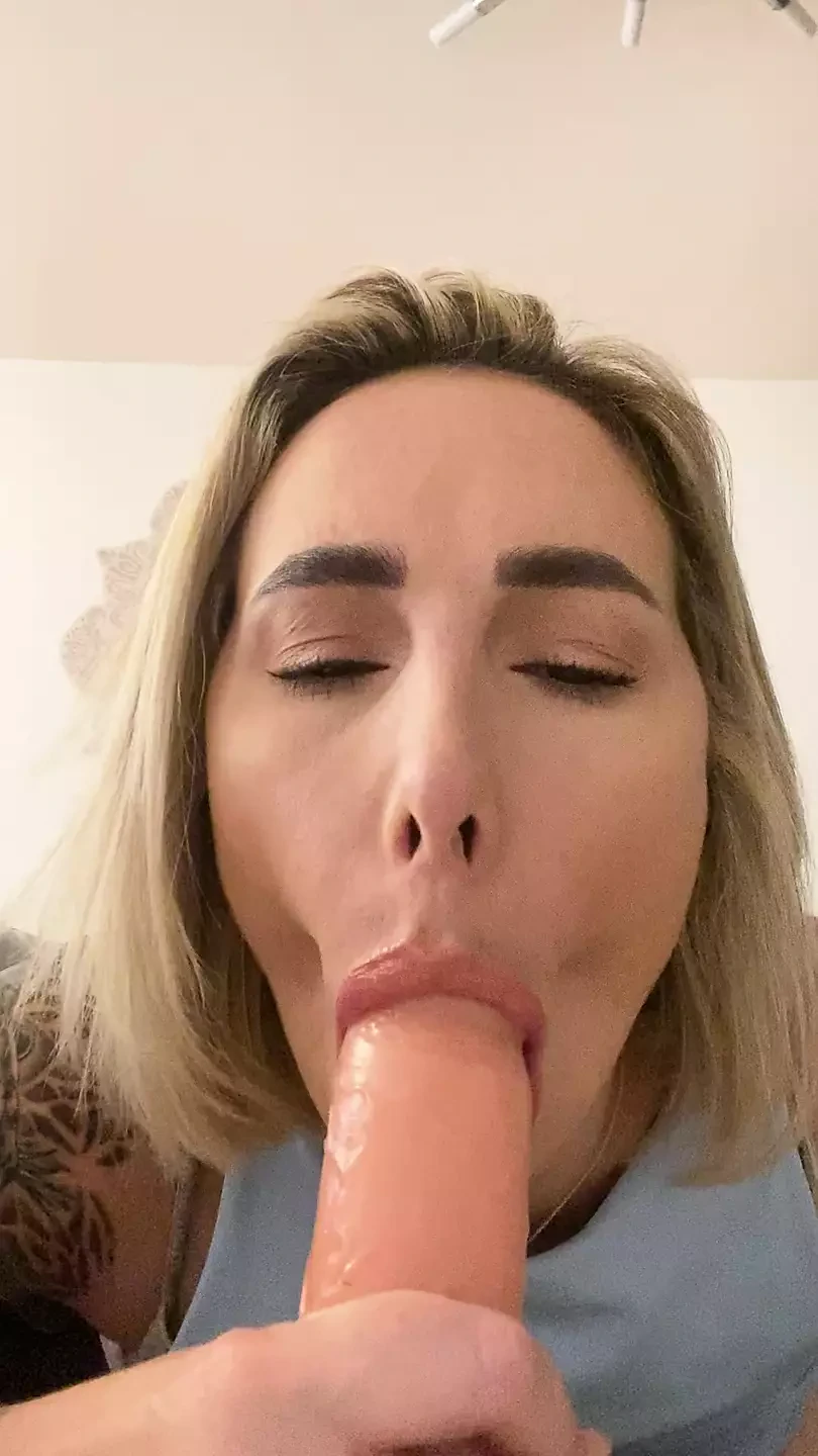 Watch me wank my dildo cock and tell you how to jerk it then imagine my tongue licking the end