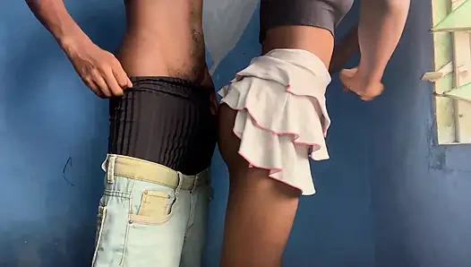 My stepbrother gives me sweet standing doggy