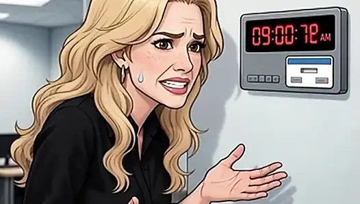Spicy Cassandra has fun inside office