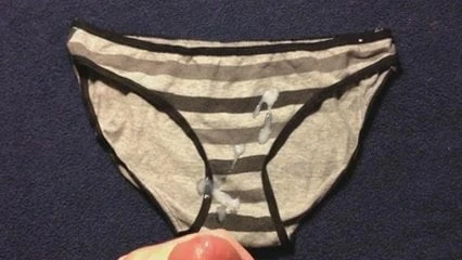 Grey Panty Cumshot 09