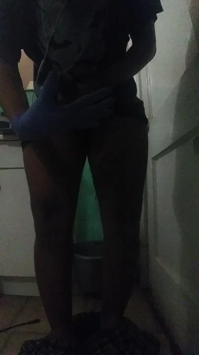 Cum On a glove