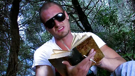 Sexy prey in the woods for a bad and aroused guy