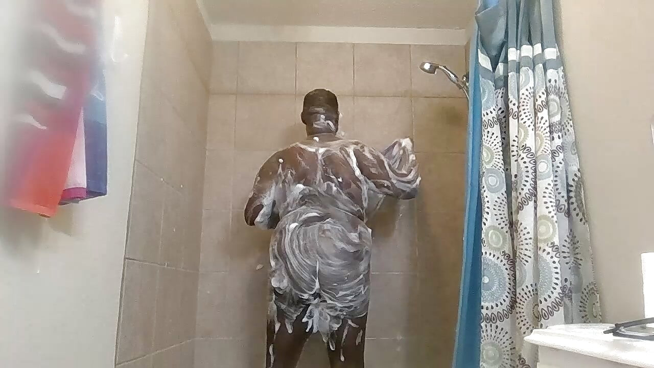 Lathered up mid-day shower