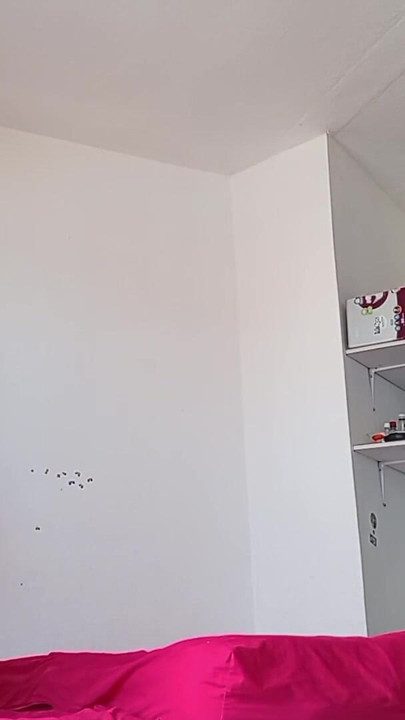 While I clean the room in my underwear, my husband watches me and records me | Clip 1