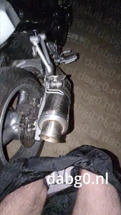 Memorable moment from "dabg0 fucks a Suzuki Bandit 650 S motorcycle exhaust"