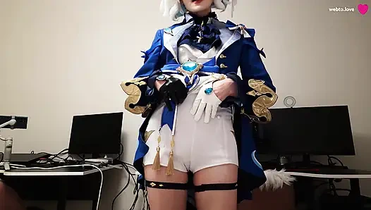 Die versaute Furina von Genshin Impact bevorzugt Athers nahrhaftes sperma, das in ihrer rasierten muschi landen soll