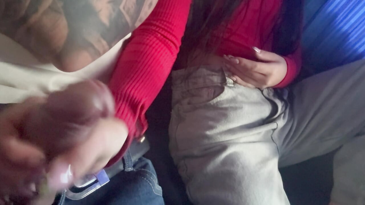 Road to MEDELLIN, jerkoff and fingering pussy with in public service bus