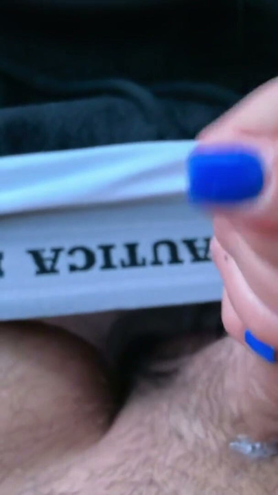 Intense Car Handjob with Blue Nails Ends in Huge Cumshot - Amateur Couple | Clip 1