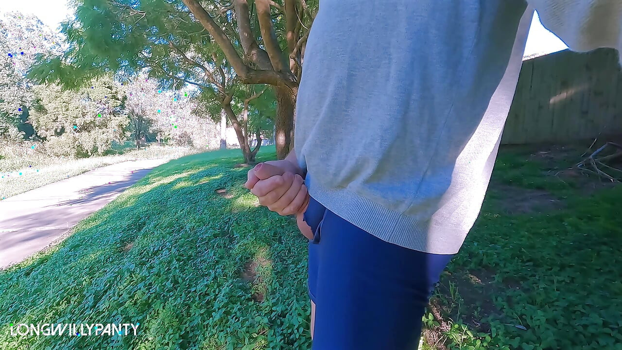 Straight uncut cock walks around with it exposed in public