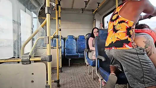 A SHAMELESS COUPLE RIDING IN PUBLIC TRANSPORT AND BACKSEAT PASSENGER FILMING EVERYTHING