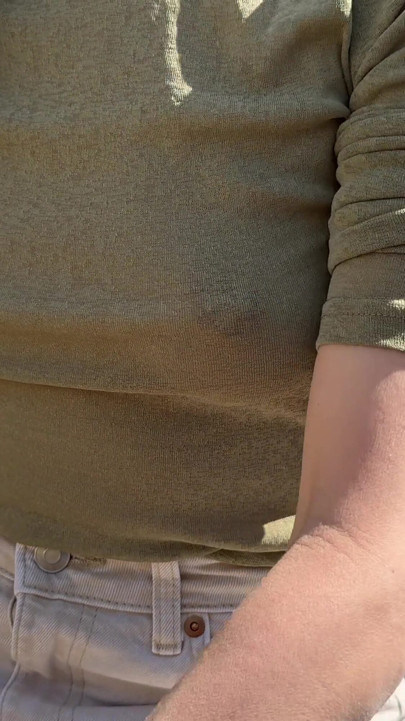 Everyone was looking at my sexy nipples wearing a see through shirt in public beach bar | Clip 1
