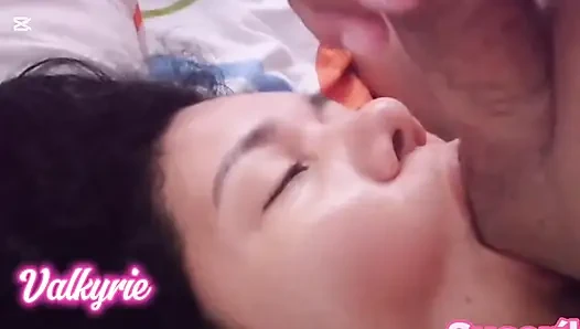 Beautiful girl sucking delicious