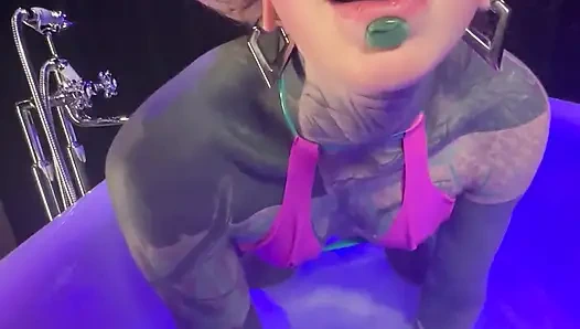 Gothic Ink Queen Destroys ANAL Hole with Massive Strap-On