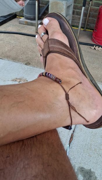 Do you like my pedicured feet and jewelry?