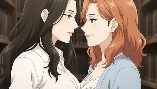 Dua gadis lesbian yang belajar dalam kebebasan berubah menjadi situasi intim