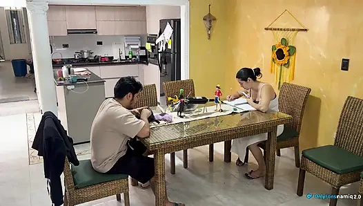 I fucked my girlfriend's daughter in front of her and she didn't notice!