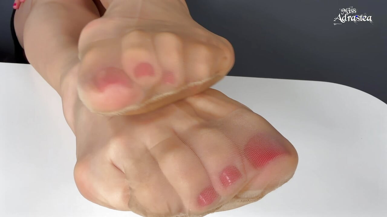 Suck My Sweaty Nylon Toes! - Pantyhose Domination with Foot Worship and Jerk off Instruction with Miss Adrastea