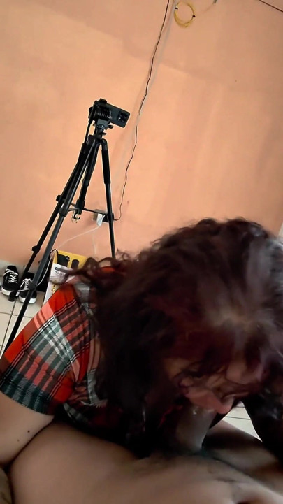 With my friend's mom again, she sucks my dick | Clip 1