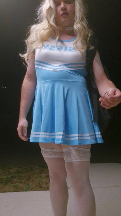 First time outside in public dressed as sissy.