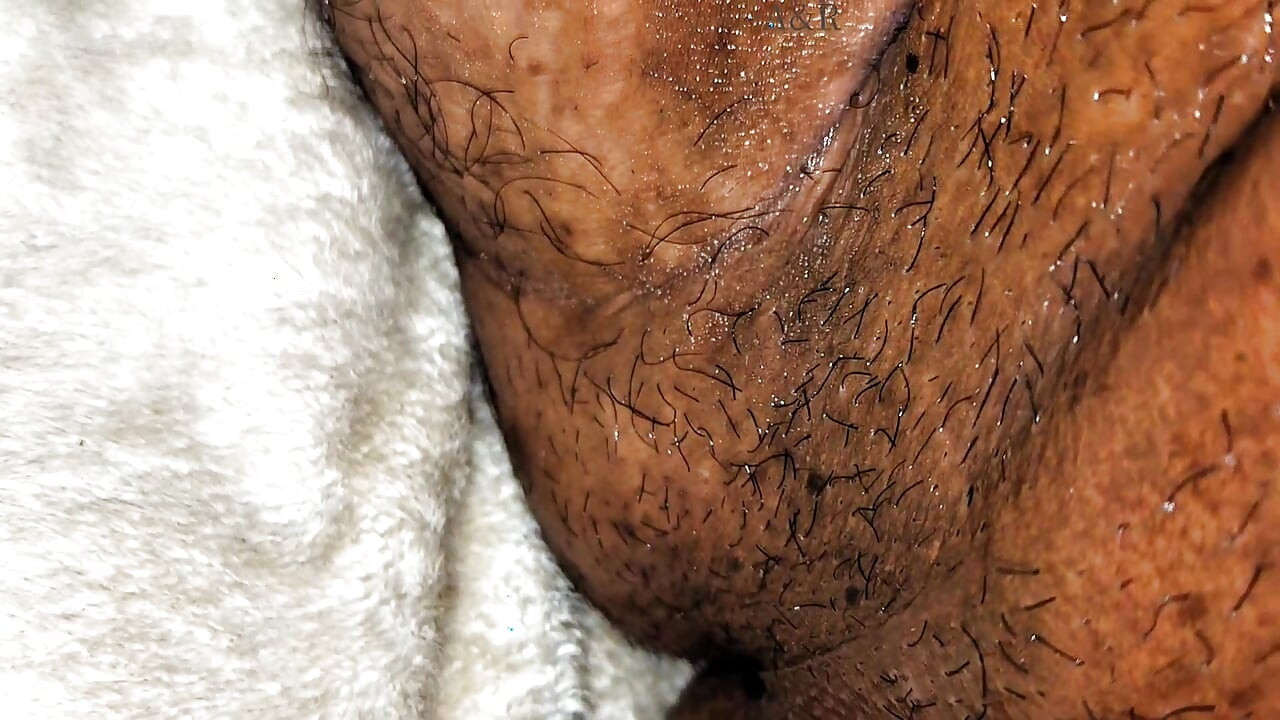 Musterbation with oil in the night