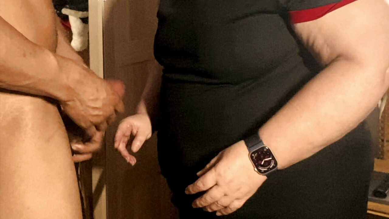 bbw Married Granny handles BBC at home for cum load in her hand- Dirty granny