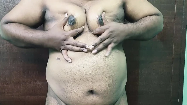 Cream apply on boobs