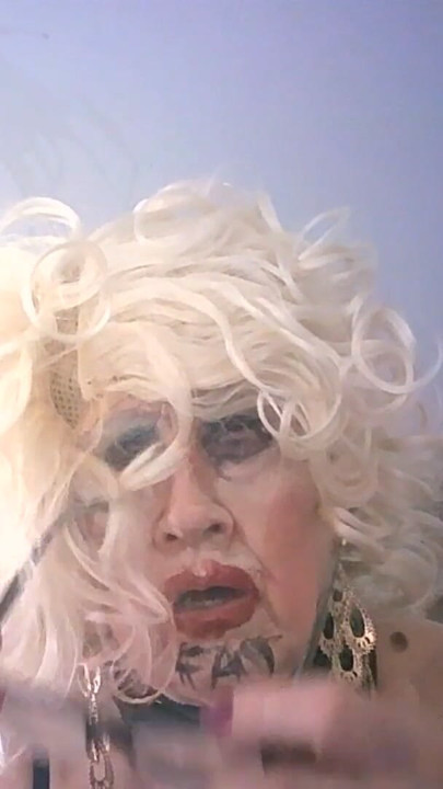 Tragic bimbo slag Sarah Shitcunt Millward fucks herself with a cigarette holder, then  smokes with it | Clip 1