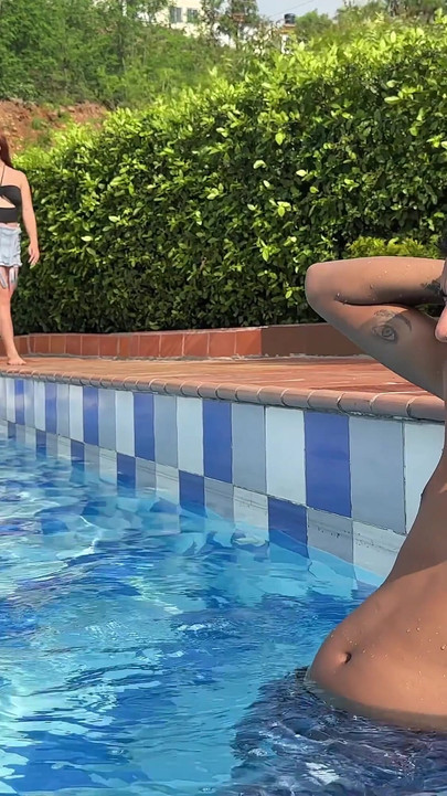 I Meet a Big-ass Indian Neighbor at the Pool. Horny Girl Invites Me to Her House with the Intention of Getting Fucked Hard.