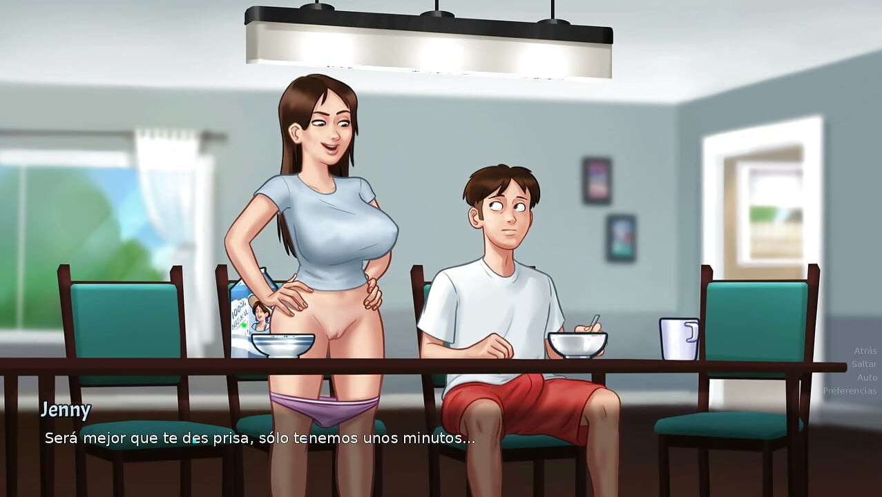 madrastra afortunada de que su inquilino tenga una gran polla - summertime saga