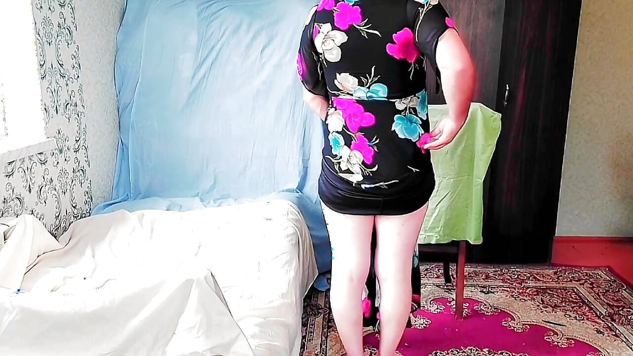 Adorable femboy having fun with fluffy accessories