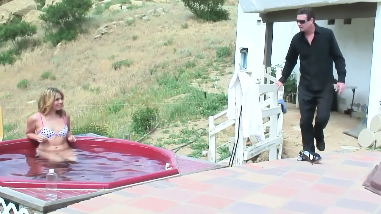 Rooftop Sex Above the Hills - Blonde Gets Her Ass Licked by the Man in the Suit