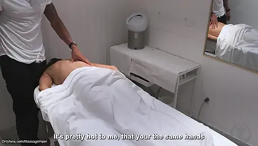 Ehefrau-massage: betrügt ihren ehemann mit dem masseur