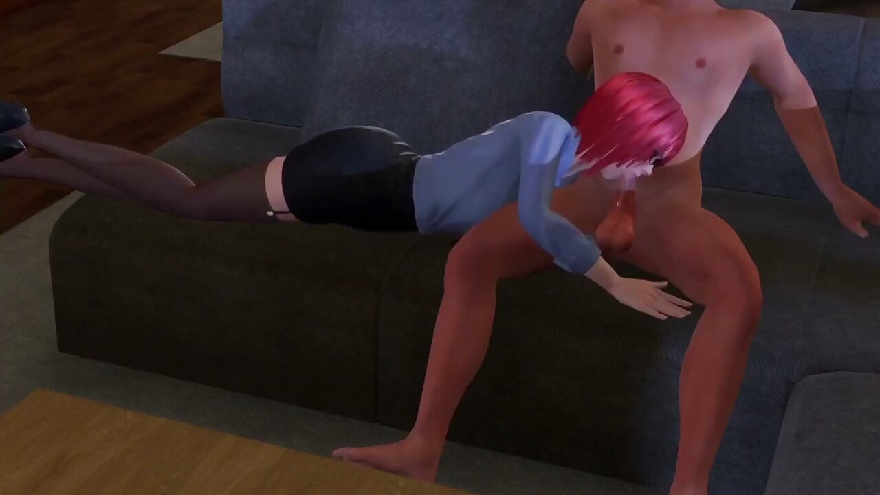 Sex etter jobb med kollega: 3D-porno