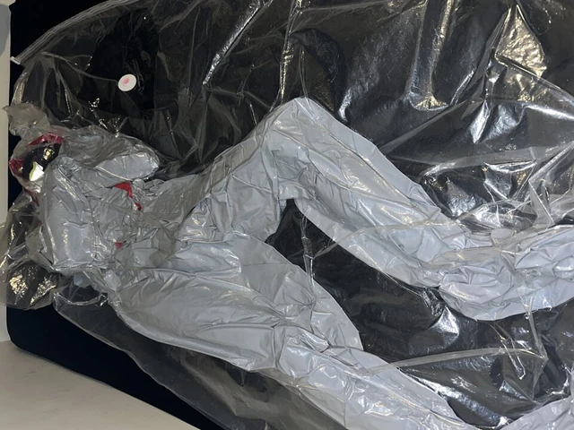Jun 18 2024 - VacPacked in my PVC breathplay suit with sweaty hiviz shirts & vests