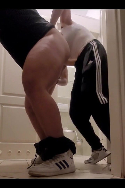 My Dominant Boss Pegg Me in a Public Toilet by Big Strapon, It Was a Fast and Horny