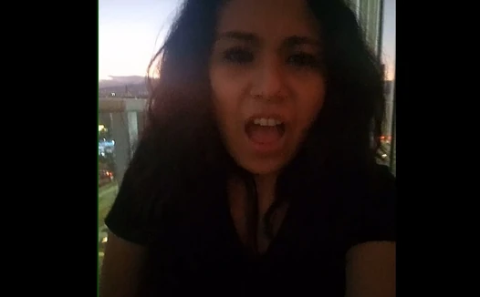 Mexican Girl Masturbating On The Balcony In Front Of The Whole City