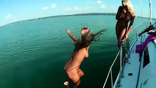 Crazy hard sex on the boat