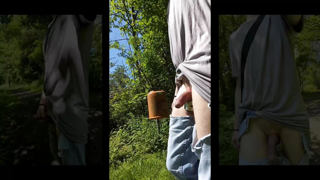 Wanking in public early in the morning