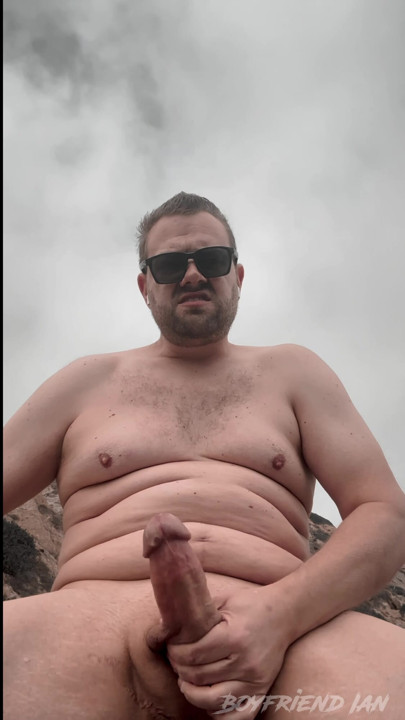 Shooting a big load at the nude beach!