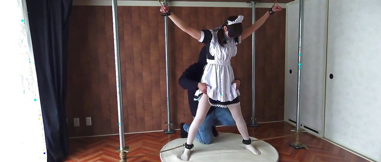 A Restrained Maid Writhing in Pleasure From a Remote-controlled Vibrator
