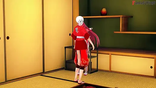 Rias Gremory Kimono festivalde seks - dxd ntr madness series
