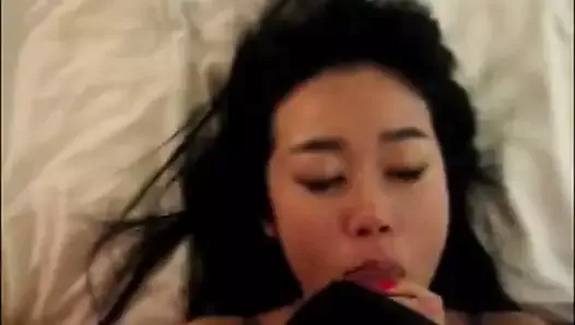 Pretty Asian Korean GF Sexy Blowjob