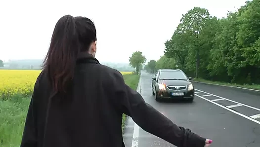 German drivers allows only sexy sluty girls to take the sit