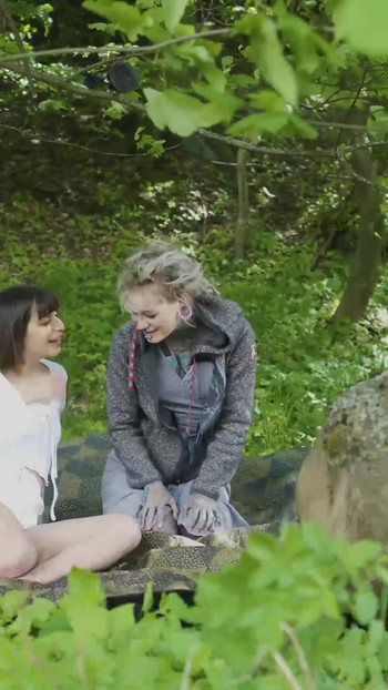 Outdoor Threesome 2 Alternative Girls Anal Fuck in the Wild | Clip 1