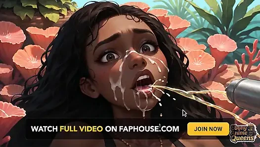 Sultry Ebony Likes Gullet Orgy on a Tropical Paradise While Her Paramour Gives Her Amazing XXX, Soddening Her in